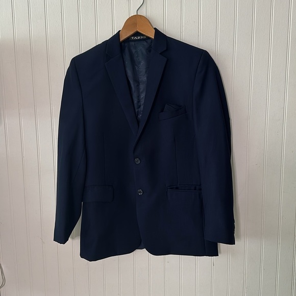 Like New! Tazio Navy Blue Jacket Blazer and Vest sz 14 - Picture 3 of 16